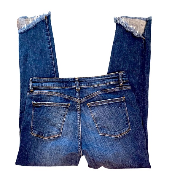 DL 1961 Margaux Instasculpt Mid Rise Ankle Skinny Jeans Frayed Angle Hem Size 29 - Picture 6 of 15
